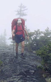 Descending Pleasant Pond Mt